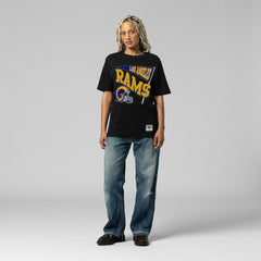 Los Angeles Rams Women's Team Dynamic Boyfriend T-Shirt Black | Mitchell & Ness