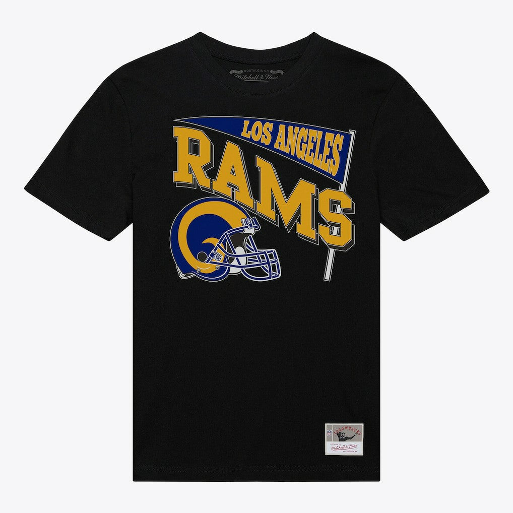 Los Angeles Rams Women's Team Dynamic Boyfriend T-Shirt Black | Mitchell & Ness