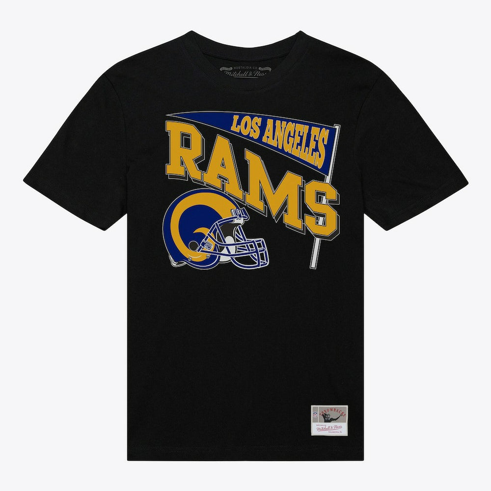 Los Angeles Rams Women's Team Dynamic Boyfriend T-Shirt Black | Mitchell & Ness