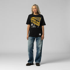 Pittsburgh Steelers Women's Team Dynamic Boyfriend T-Shirt Black | Mitchell & Ness