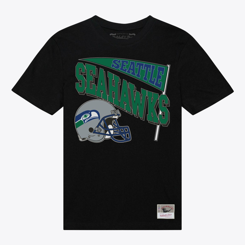Seattle Seahawks Women's Team Dynamic Boyfriend T-Shirt Black | Mitchell & Ness
