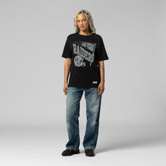 Las Vegas Raiders Women's Team Dynamic Boyfriend T-Shirt Black | Mitchell & Ness