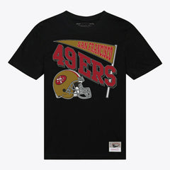 San Francisco 49ers Women's Team Dynamic Boyfriend T-Shirt Black | Mitchell & Ness