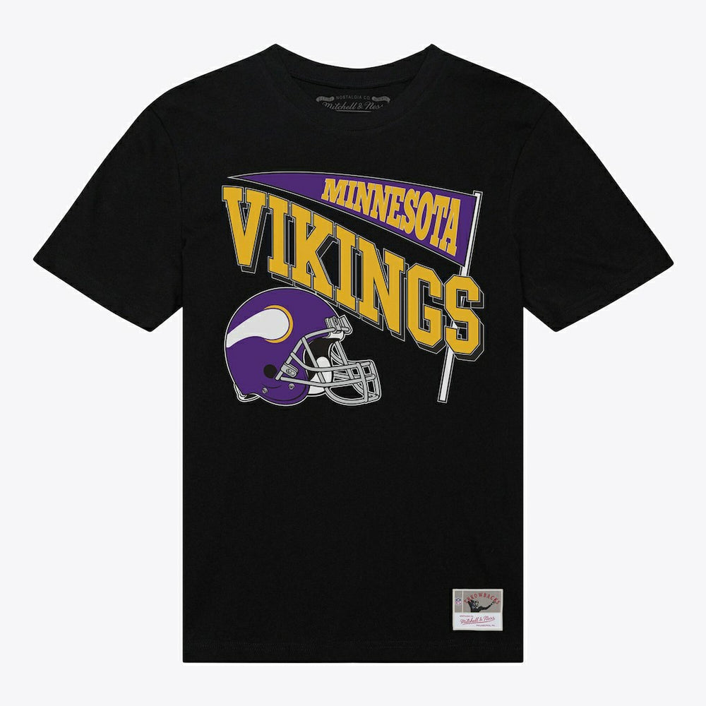 Minnesota Vikings Women's Team Dynamic Boyfriend T-Shirt Black | Mitchell & Ness