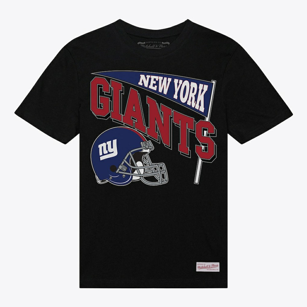 New York Giants Women's Team Dynamic Boyfriend T-Shirt Black | Mitchell & Ness