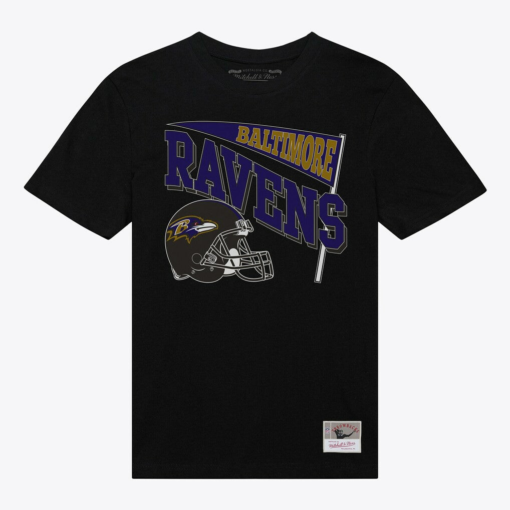 Baltimore Ravens Women's Team Dynamic Boyfriend T-Shirt Black | Mitchell & Ness
