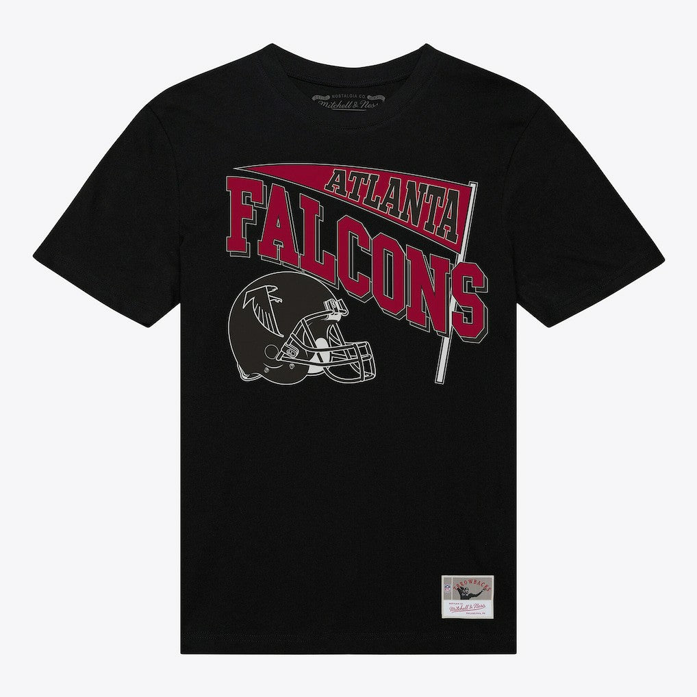 Atlanta Falcons Women's Team Dynamic Boyfriend T-Shirt Black | Mitchell & Ness