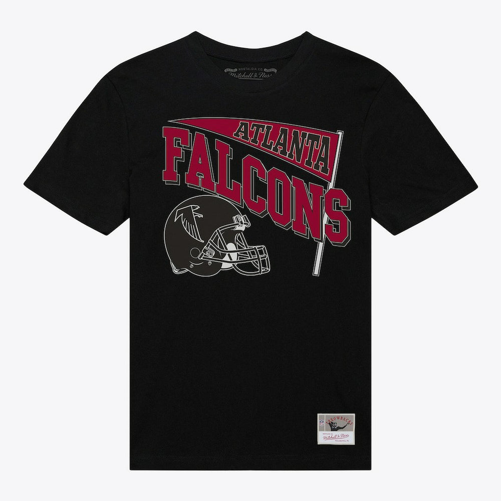 Atlanta Falcons Women's Team Dynamic Boyfriend T-Shirt Black | Mitchell & Ness