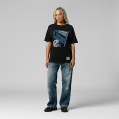 Detroit Lions Women's Team Dynamic Boyfriend T-Shirt Black | Mitchell & Ness