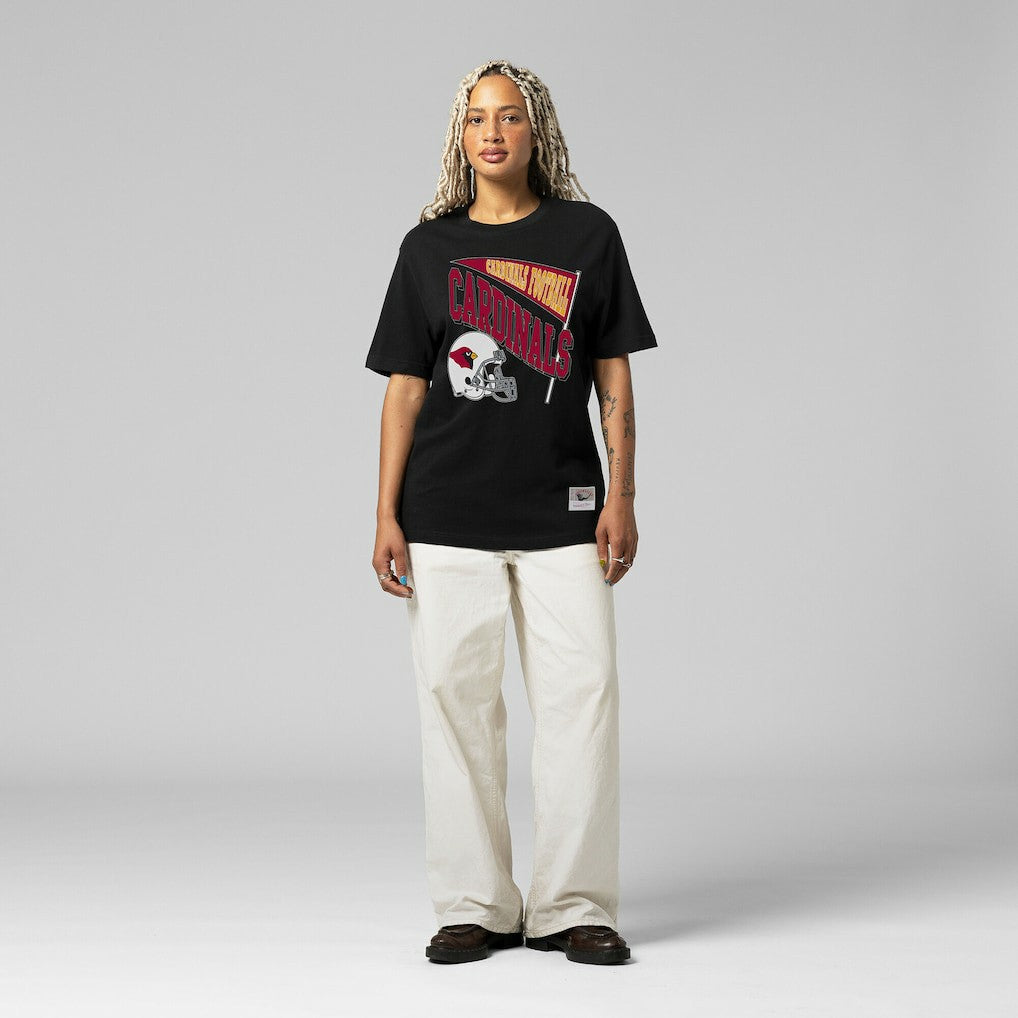 Arizona Cardinals Women's Team Dynamic Boyfriend T-Shirt Black | Mitchell & Ness