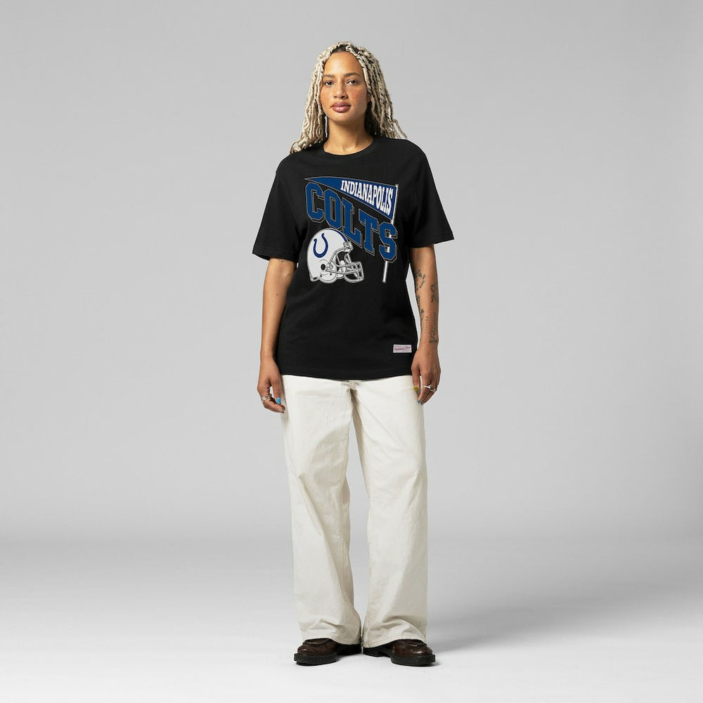 Indianapolis Colts Women's Team Dynamic Boyfriend T-Shirt Black | Mitchell & Ness