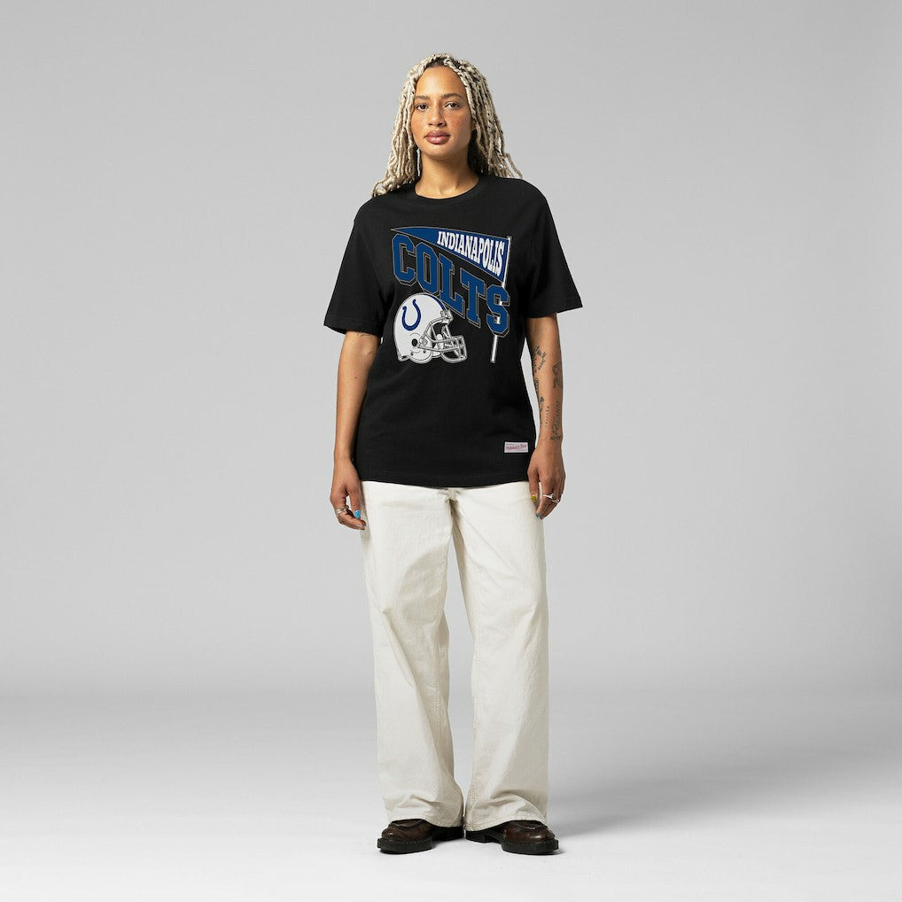 Indianapolis Colts Women's Team Dynamic Boyfriend T-Shirt Black | Mitchell & Ness