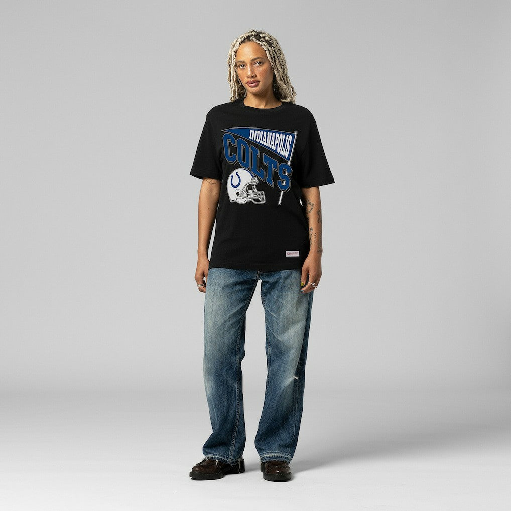 Indianapolis Colts Women's Team Dynamic Boyfriend T-Shirt Black | Mitchell & Ness