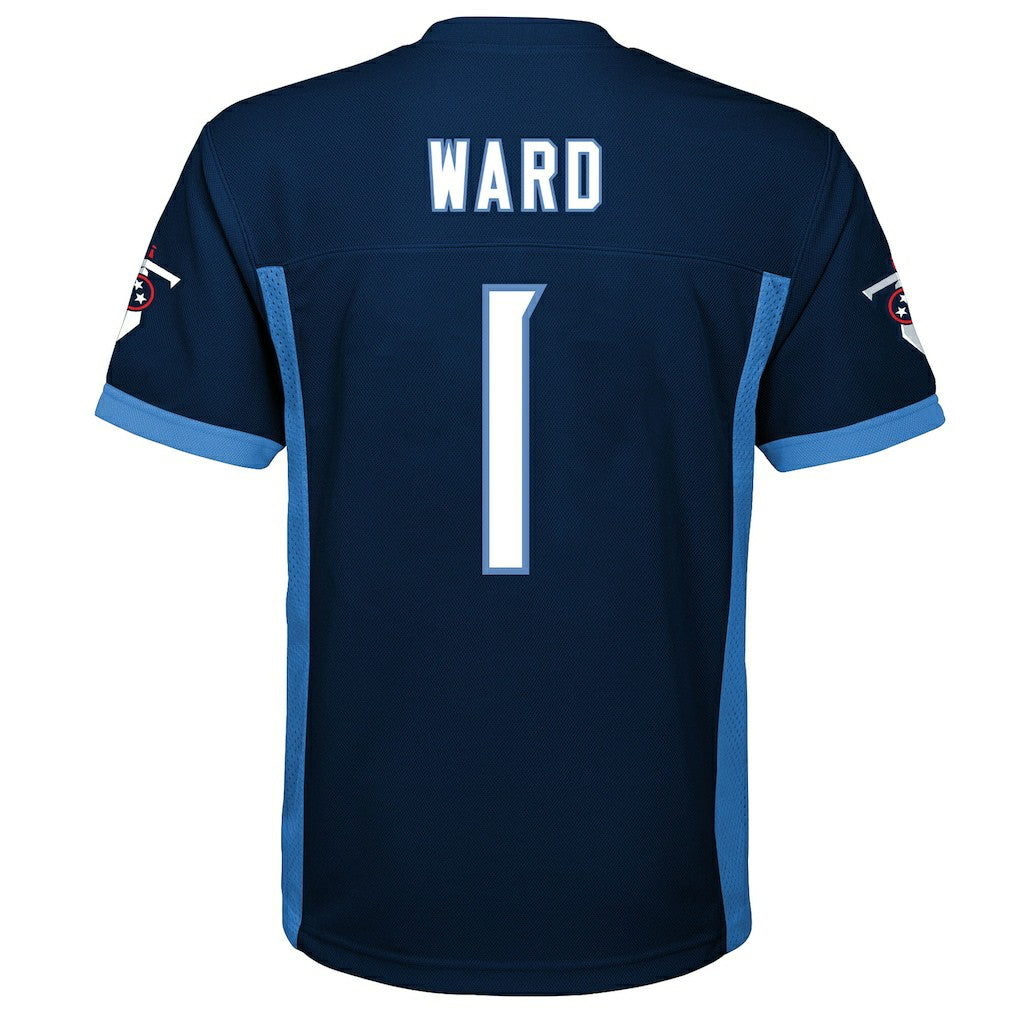 Cameron Ward Tennessee Titans Youth Replica Player Jersey Navy | NFL