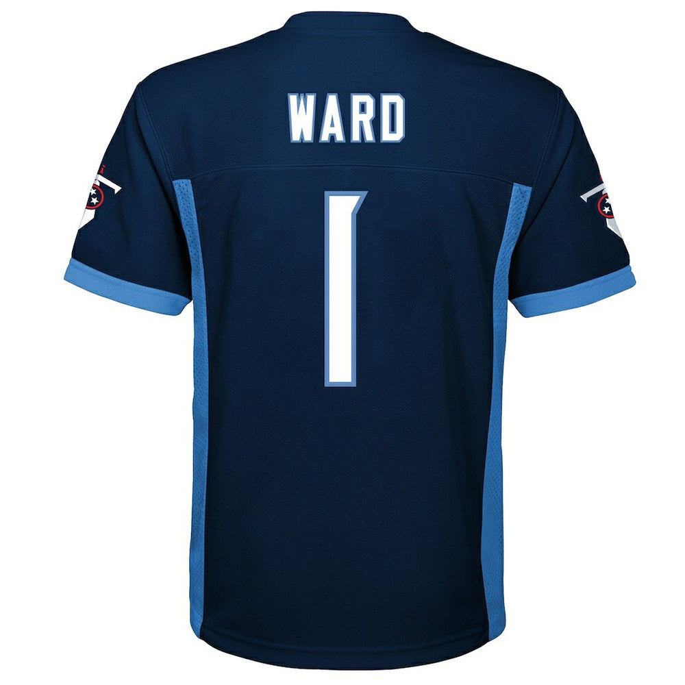 Cameron Ward Tennessee Titans Youth Replica Player Jersey Navy | NFL