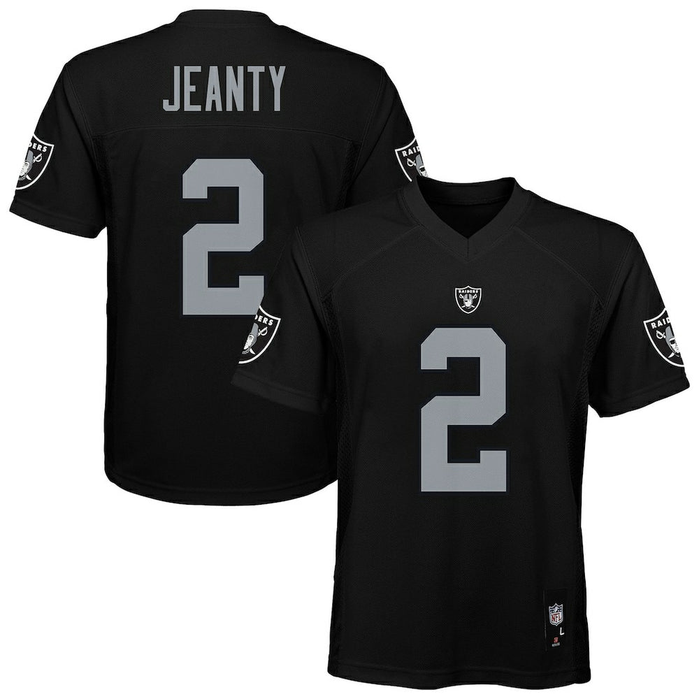 Ashton Jeanty Las Vegas Raiders Youth Replica Player Jersey Black | NFL
