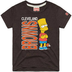 Cleveland Browns Homage x The Simpsons Unisex Tri-Blend T-Shirt Brown | NFL