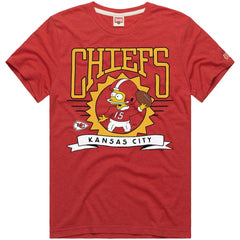 Kansas City Chiefs Homage x The Simpsons Unisex Tri-Blend T-Shirt Red | NFL