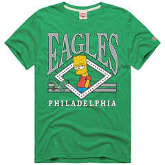 Philadelphia Eagles Homage x The Simpsons Unisex Tri-Blend T-Shirt Kelly Green | NFL
