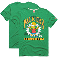 Green Bay Packers Homage x The Simpsons Unisex Tri-Blend T-Shirt Green | NFL