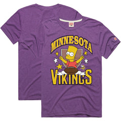 Minnesota Vikings Homage x The Simpsons Unisex Tri-Blend T-Shirt Purple | NFL