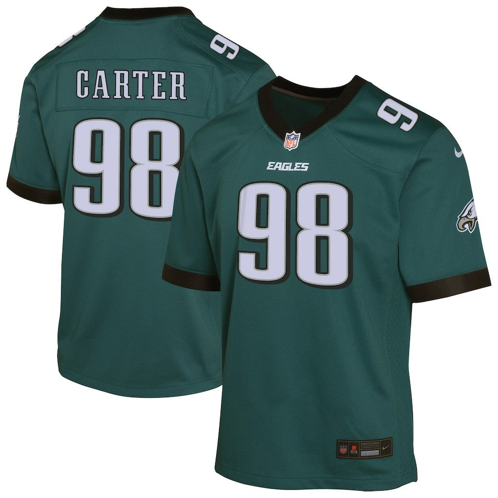 Jalen Carter Philadelphia Eagles Youth Game Player Jersey Midnight Green | Nike for Sale