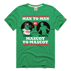 Philadelphia Phillies x It's Always Sunny in Philadelphia Homage Male Adult Phillie Phanatic vs Green Man T-Shirt - MLB
