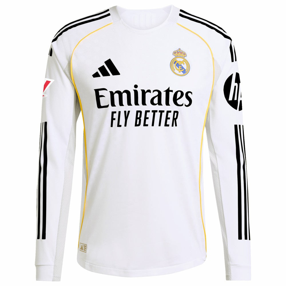 Kylian Mbappé Real Madrid 2025/26 Home Long Sleeve Player Jersey White | Adidas Online