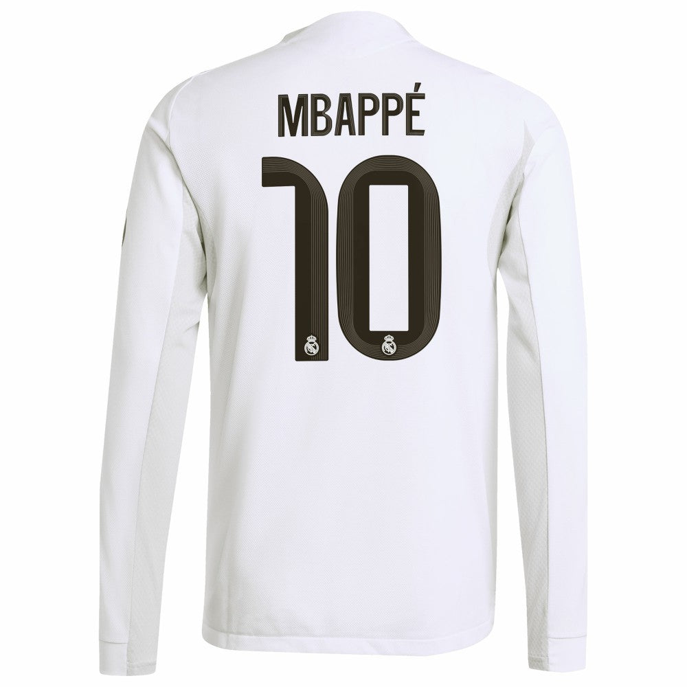 Kylian Mbappé Real Madrid 2025/26 Home Long Sleeve Player Jersey White | Adidas Online