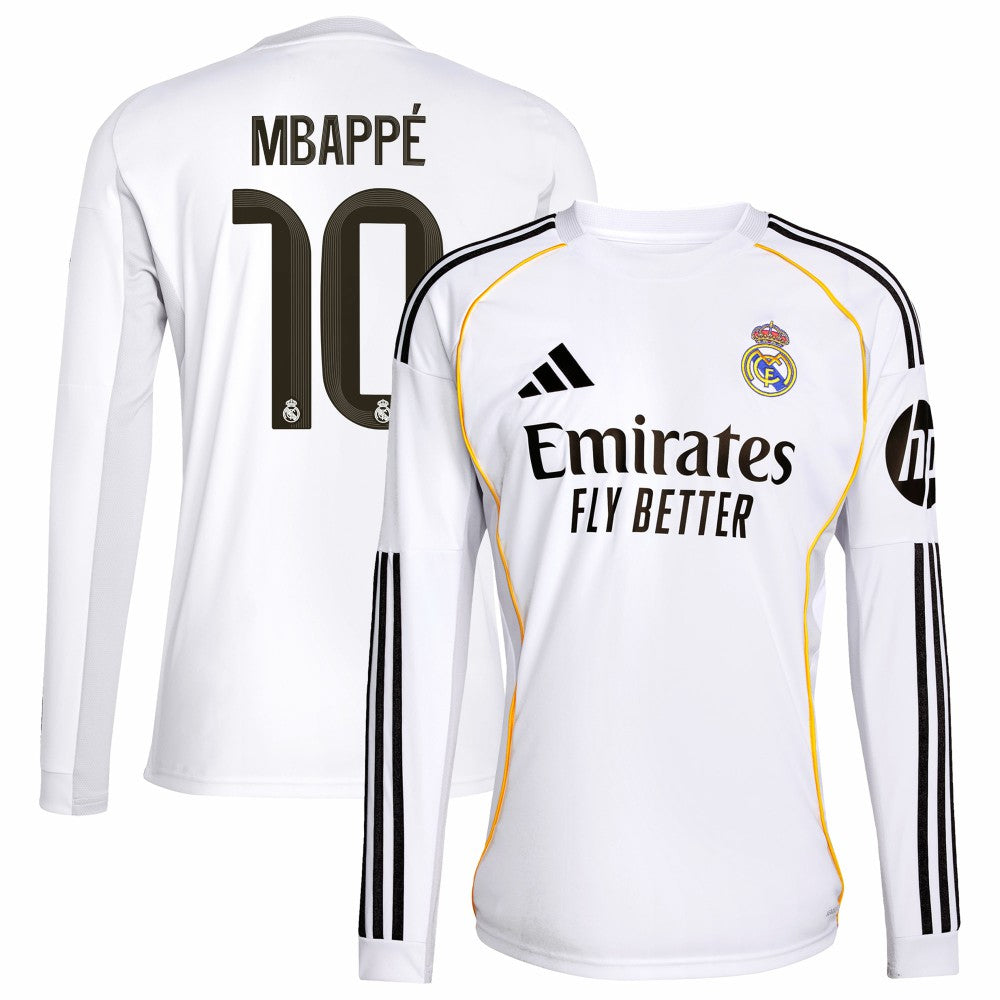 Kylian Mbappé Real Madrid 2025/26 Home Replica Player Jersey White | Adidas Sale