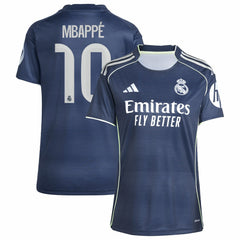 Kylian Mbappé Real Madrid Women's 2025/26 Away Replica Player Jersey Blue | Adidas discount