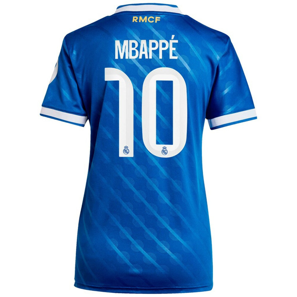 Kylian Mbappé Real Madrid Women's 2025/26 Third Replica Player Jersey Blue | Adidas cheap