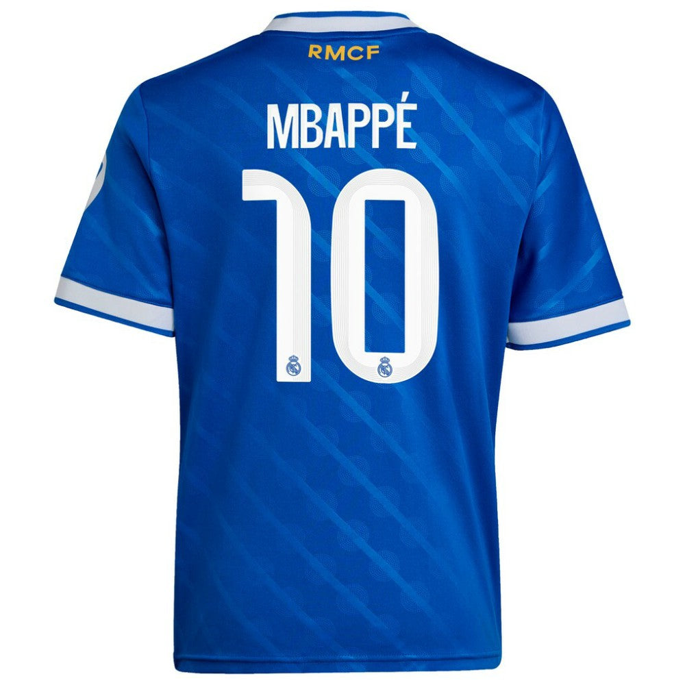 Kylian Mbappé Real Madrid Youth 2025/26 Third Replica Player Jersey Blue | Adidas Sale