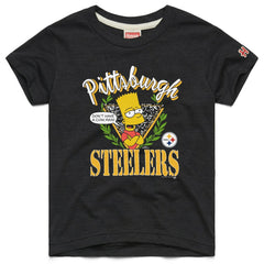 Pittsburgh Steelers Homage x The Simpsons Youth Tri-Blend T-Shirt Black | NFL