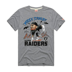 Maxx Crosby Las Vegas Raiders Homage Unisex Caricature Player Graphic Tri-Blend T-Shirt Silver | NFL
