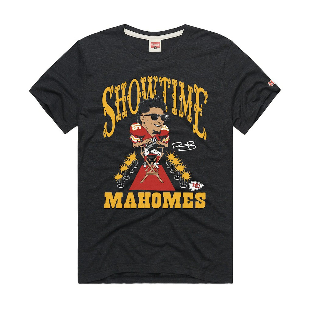 Patrick Mahomes Kansas City Chiefs Homage Unisex Caricature Player Graphic Tri-Blend T-Shirt Charcoal | NFL