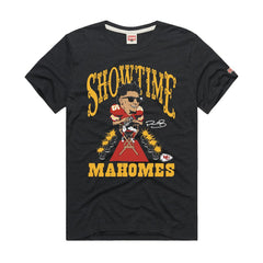 Patrick Mahomes Kansas City Chiefs Homage Unisex Caricature Player Graphic Tri-Blend T-Shirt Charcoal | NFL