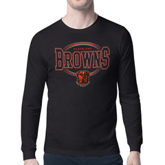 Cleveland Browns Starter Team Track Graphic Long Sleeve T-Shirt Black | NFL