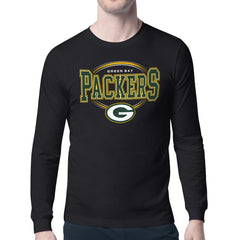 Green Bay Packers Starter Team Track Graphic Long Sleeve T-Shirt Black | NFL