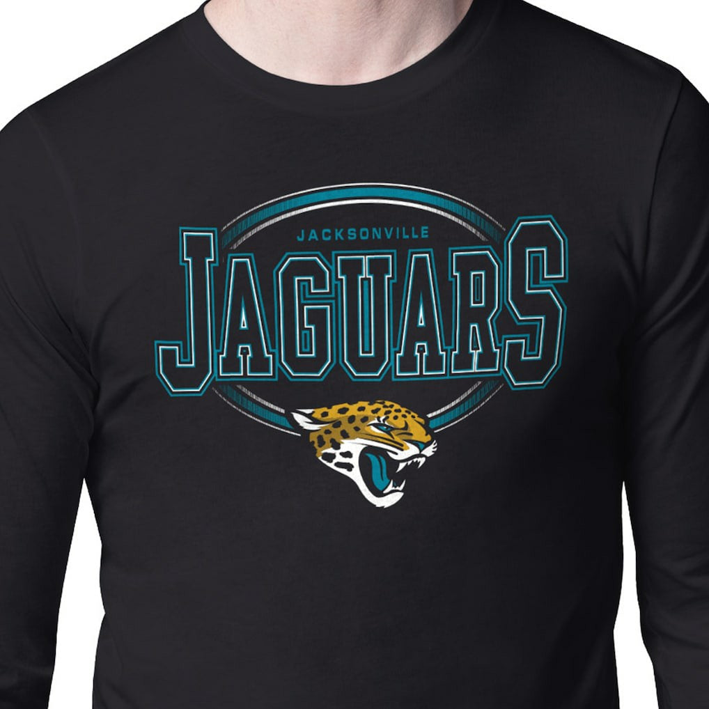 Jacksonville Jaguars Starter Team Track Graphic Long Sleeve T-Shirt Black | NFL
