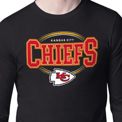 Kansas City Chiefs Starter Team Track Graphic Long Sleeve T-Shirt Black | NFL