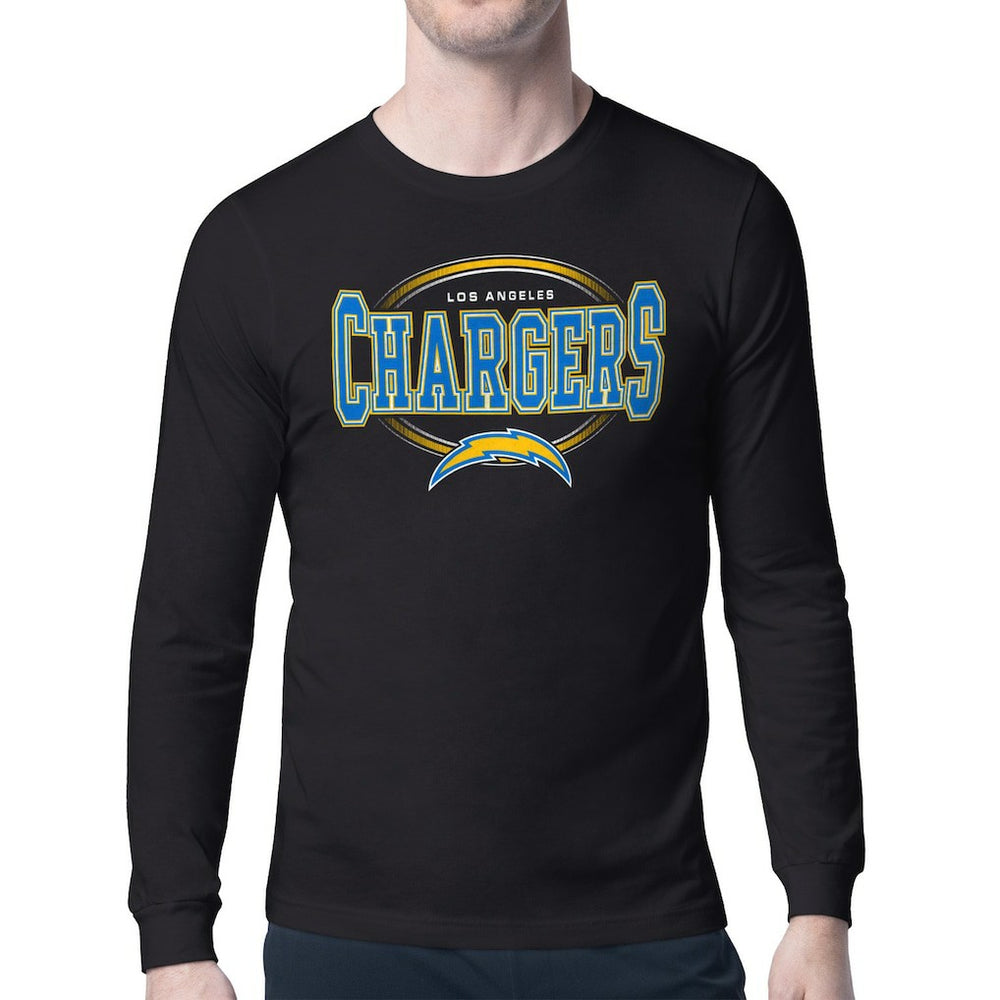 Los Angeles Chargers Starter Team Track Graphic Long Sleeve T-Shirt Black | NFL