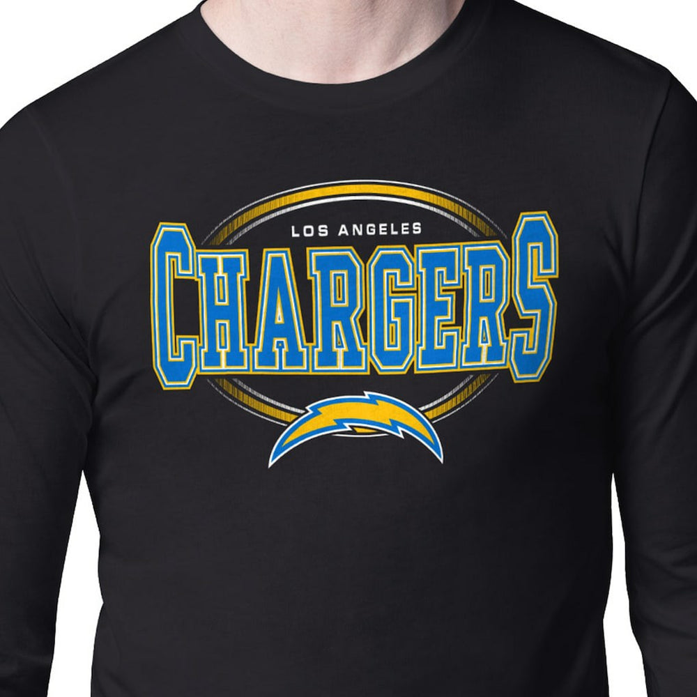Los Angeles Chargers Starter Team Track Graphic Long Sleeve T-Shirt Black | NFL