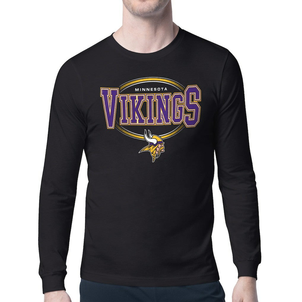 Minnesota Vikings Starter Team Track Graphic Long Sleeve T-Shirt Black | NFL