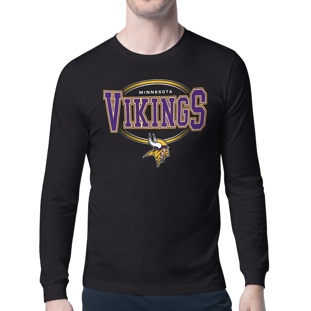 Minnesota Vikings Starter Team Track Graphic Long Sleeve T-Shirt Black | NFL