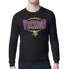 Minnesota Vikings Starter Team Track Graphic Long Sleeve T-Shirt Black | NFL
