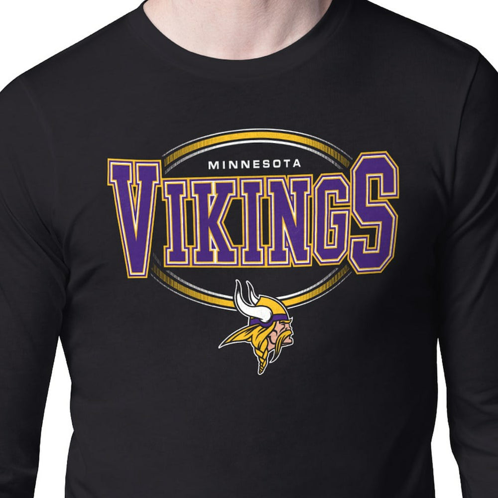 Minnesota Vikings Starter Team Track Graphic Long Sleeve T-Shirt Black | NFL