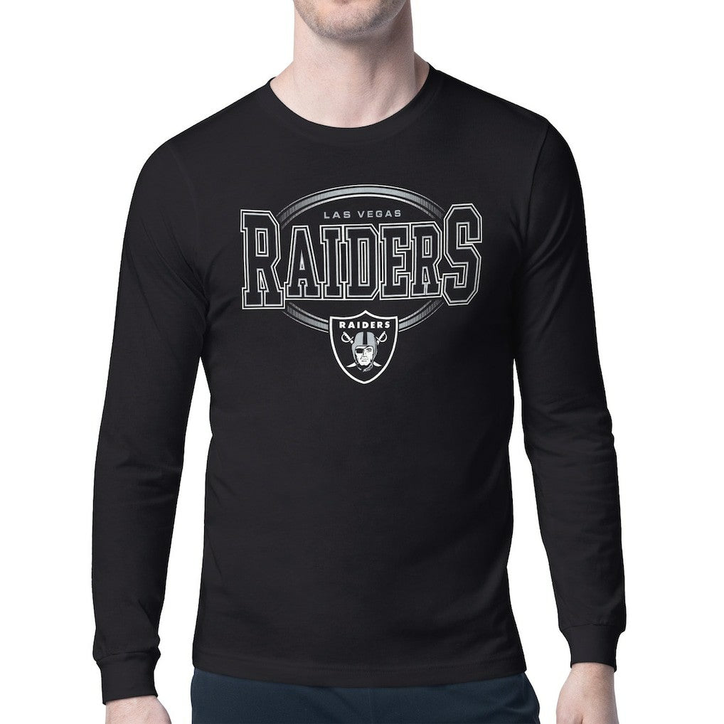 Las Vegas Raiders Starter Team Track Graphic Long Sleeve T-Shirt Black | NFL