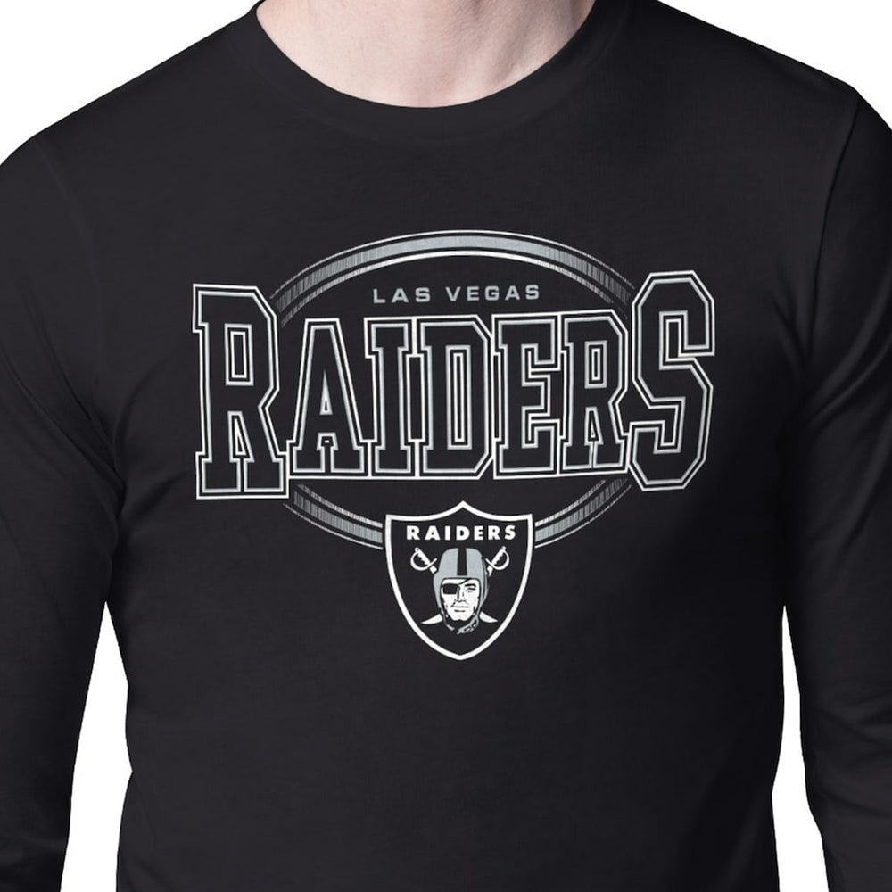 Las Vegas Raiders Starter Team Track Graphic Long Sleeve T-Shirt Black | NFL