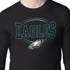 Philadelphia Eagles Starter Team Track Graphic Long Sleeve T-Shirt Black | NFL